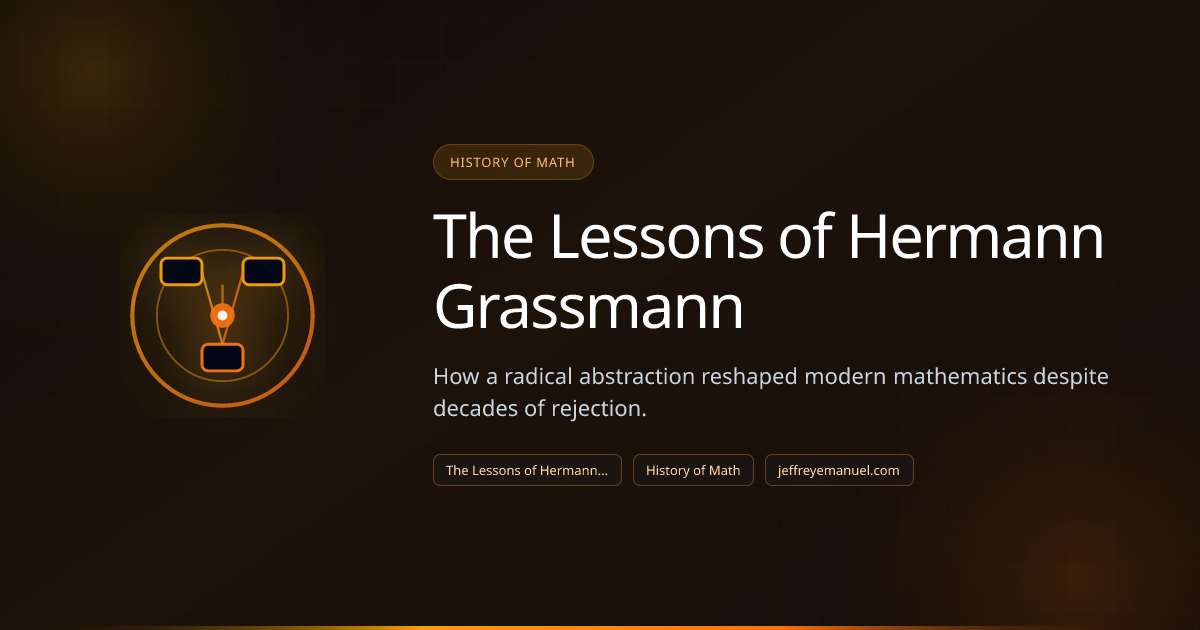 The Lessons of Hermann Grassmann